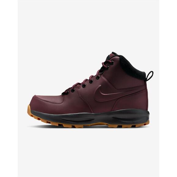 NEW NIKE men's manoa leather boot in burgundy